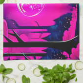 Fantasy Moonlit Woods Art Geschirrtuch (Gefaltet)