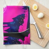 Fantasy Moonlit Woods Art Geschirrtuch (Viertel Falte)