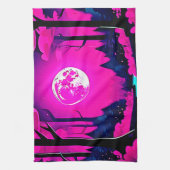 Fantasy Moonlit Woods Art Geschirrtuch (Vertikal)