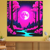 Fantasy Moonlit Woods Art Leinwanddruck (Insitu (Wohnzimmer))