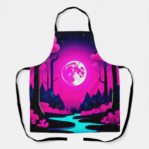Fantasy Moonlit Woods Art Schürze