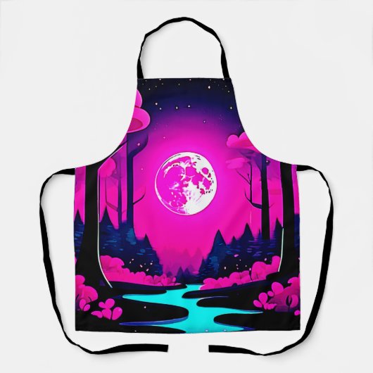 Fantasy Moonlit Woods Art Schürze (Vorderseite)