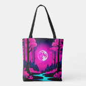 Fantasy Moonlit Woods Art Tasche (Rückseite)