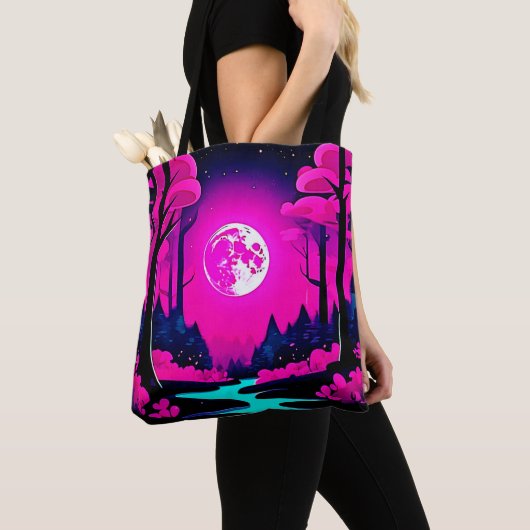 Fantasy Moonlit Woods Art Tasche (Von Nahem)