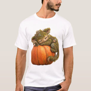 Fantasy-Moos-Kreatur-umarmt-Kürbis-Männer-T-Shirt T-Shirt