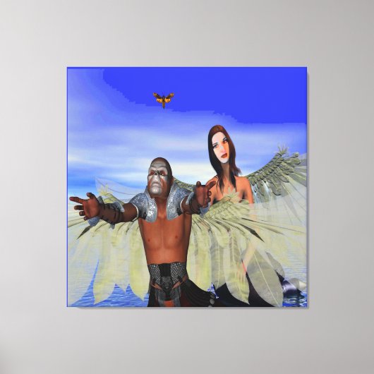 Fantasy Moth Hunters Leinwanddruck (Vorderseite)