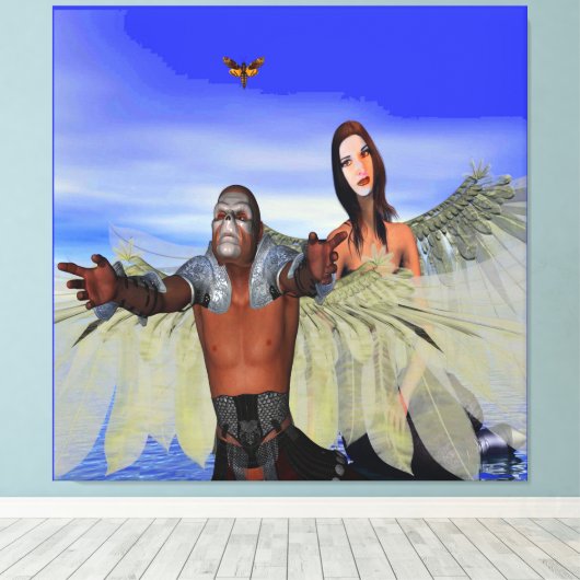 Fantasy Moth Hunters Leinwanddruck (Insitu (Holzboden))