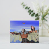 Fantasy Moth Hunters Postkarte (Stehend Vorderseite)