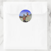 Fantasy Moth Hunters Runder Aufkleber (Tasche)