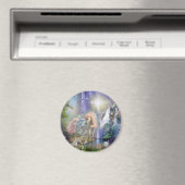 Fantasy Mother Unicorn and Baby in a Faige Garden Magnet (In Situ (Geschirrspüler))