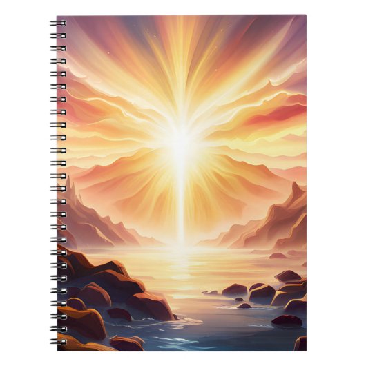 Fantasy Mountain Valley Lake Notizblock (Vorderseite)