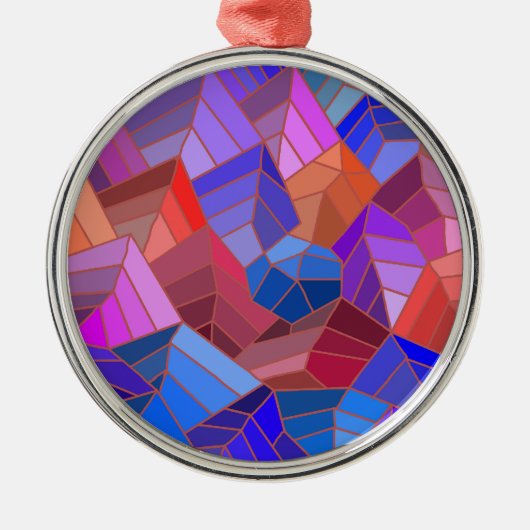 Fantasy Mountains View von Sky Ornament Aus Metall (Vorne)