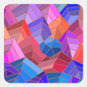 Fantasy Mountains View von Sky Quadratischer Aufkleber