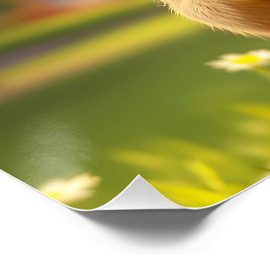 Fantasy Mouse Basketball Field Poster (Ecke)