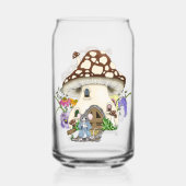 Fantasy Mouse Mushroom House Floral Dosenglas (Vorderseite)