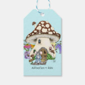 Fantasy Mouse Mushroom House Floral Geschenkanhänger (Vorderseite)