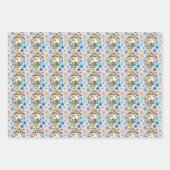 Fantasy Mouse Mushroom House Floral Geschenkpapier Set (Vorderseite 2)