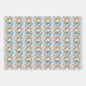 Fantasy Mouse Mushroom House Floral Geschenkpapier Set (Vorderseite)