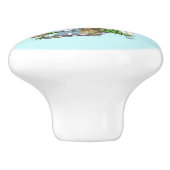 Fantasy Mouse Mushroom House Floral Keramikknauf (Seitenansicht)