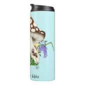 Fantasy Mouse Mushroom House Floral Thermosbecher (Nach rechts gedreht)