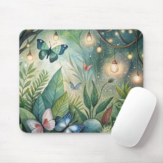 Fantasy Mousepad W/Blume und Schmetterlinge (Mit Mouse)