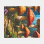 Fantasy Mushrom Fleece Blanket (Vorderseite (Horizontal))