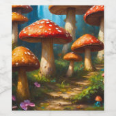 Fantasy Mushrom Lebensmittel und Getränke Label Se Weinetikett (Einzelnes Label)