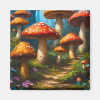 Fantasy Mushrom Magnet