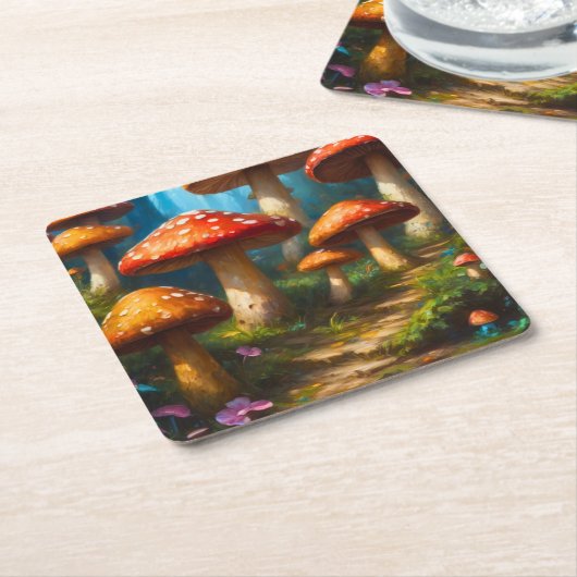 Fantasy Mushrom Paper Untersetzer (angewinkelt)