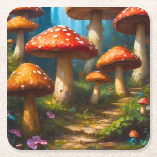 Fantasy Mushrom Paper Untersetzer (Vorderseite)