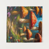 Fantasy Mushrom Tapestry Wandteppich (Vorderseite (Horizontal))