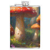 Fantasy Mushrom Vinyl Wrapped Flask Flachmann (Vorderseite)