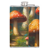 Fantasy Mushrom Vinyl Wrapped Flask Flachmann (Rückseite)