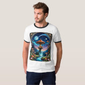 Fantasy Mushroom Castle Dreamscape T - Shirt (Vorne ganz)