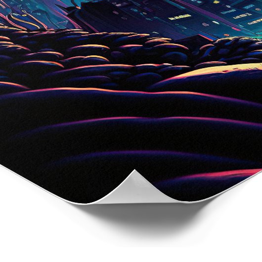 Fantasy Mushroom City Poster (Ecke)