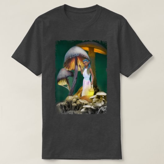 Fantasy Mushroom Fairy Forest T-Shirt (Design vorne)