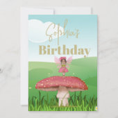 Fantasy Mushroom Fairy Geburtstag Custom Einladung (Vorderseite)