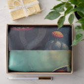 Fantasy Mushroom Forest Blue Cat Seidenpapier (Geschenk)