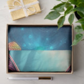 Fantasy Mushroom Forest Blue eyed Cat  Tissue Pape Seidenpapier (Geschenk)