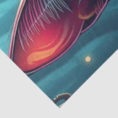 Fantasy Mushroom Forest Blue eyed Cat  Tissue Pape Seidenpapier (Ausschnitt)