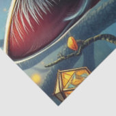 Fantasy Mushroom Forest farbenfrohe Katze Seidenpapier (Ausschnitt)