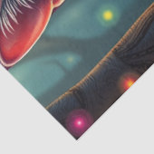 Fantasy Mushroom Forest Lila Cat Seidenpapier (Ausschnitt)