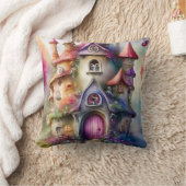 Fantasy Mushroom House Kopfkissen Kissen (Decke)