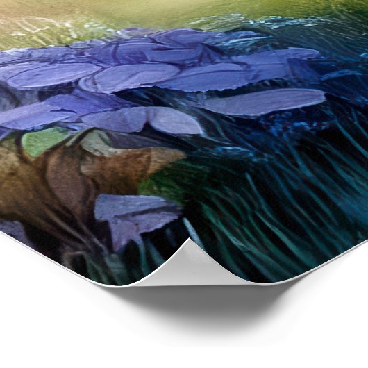 Fantasy Mushroom House Poster (Ecke)