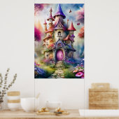 Fantasy Mushroom House Poster (Küche)