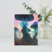 Fantasy Mushroom Postcard Postkarte (Stehend Vorderseite)