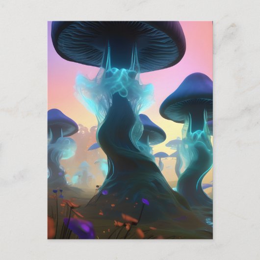 Fantasy Mushroom Postcard Postkarte (Vorderseite)