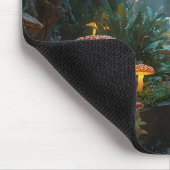 Fantasy Mushroom River - Whimsical Nighttime Lands Mousepad (Ecke)
