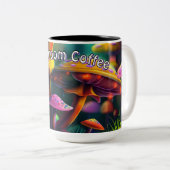 Fantasy Mushrooms Kaffee Cup Zweifarbige Tasse (VorderseiteRechts)