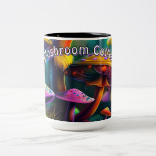 Fantasy Mushrooms Kaffee Cup Zweifarbige Tasse